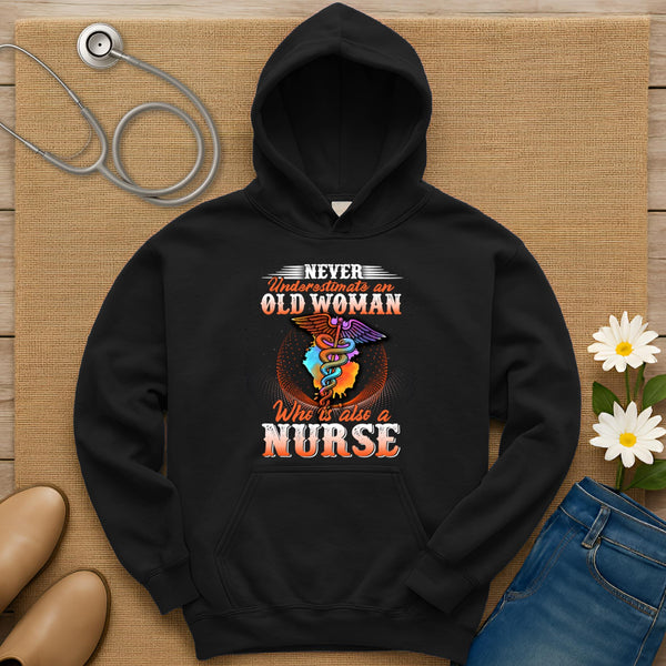 Never Underestimate An Old Woman Hoodie