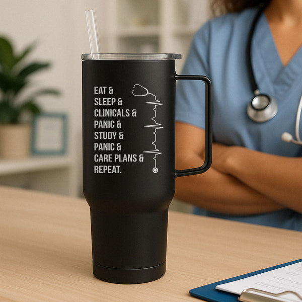 Eat Sleep Repeat Tumbler