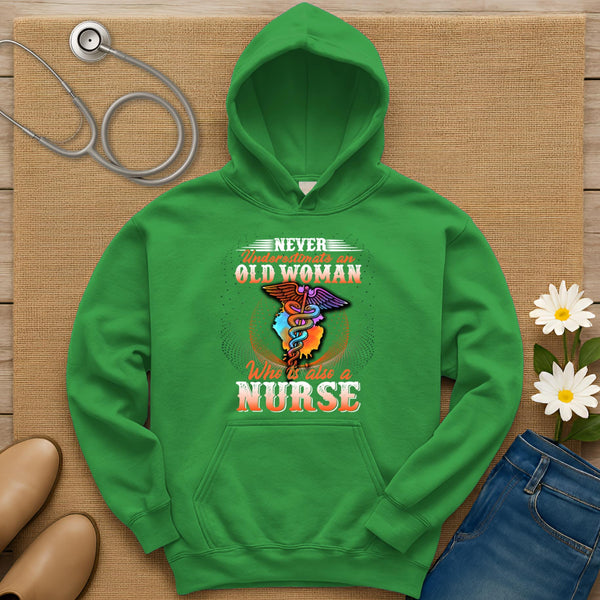 Never Underestimate An Old Woman Hoodie