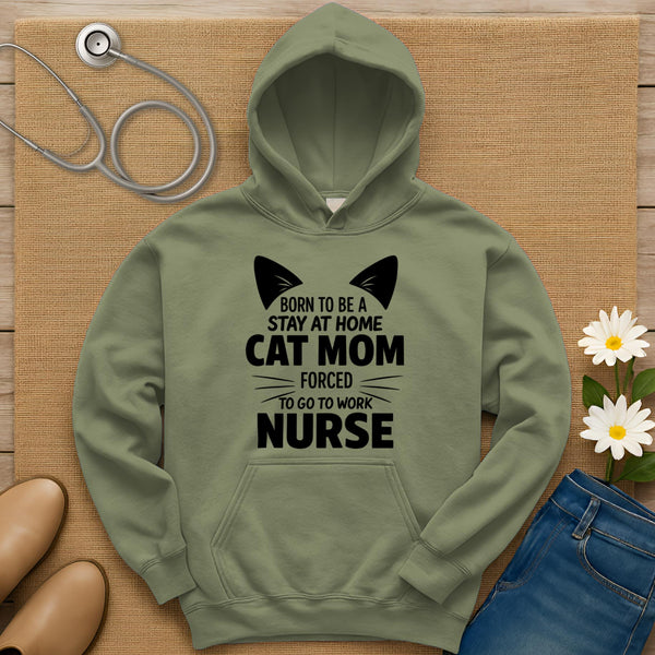 Born To Be A Stay At Home Cat Mom Hoodie
