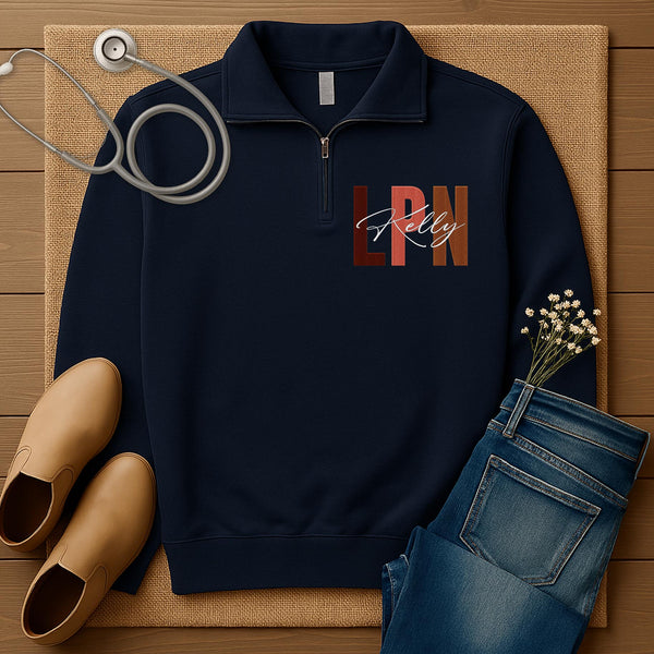 Personalized Embroidered LPN Sweatshirt