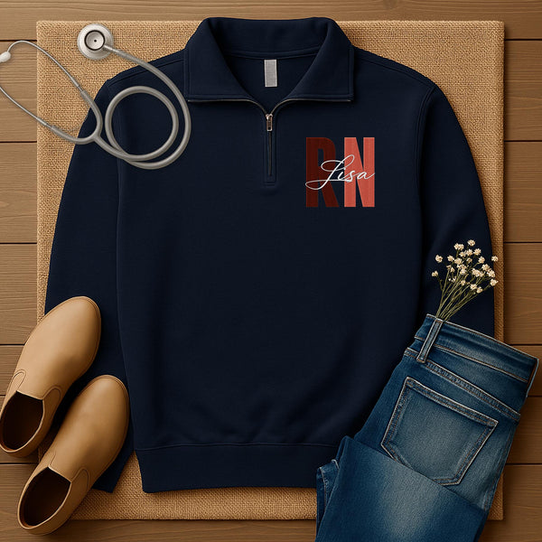 Personalized Embroidered RN Sweatshirt