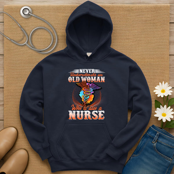 Never Underestimate An Old Woman Hoodie
