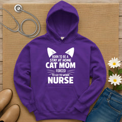 Born To Be A Stay At Home Cat Mom Hoodie