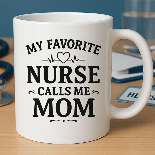 My Favorite Nurse Calls Me Mom Mug