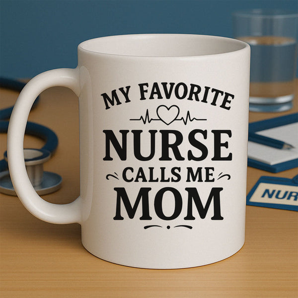 My Favorite Nurse Calls Me Mom Mug